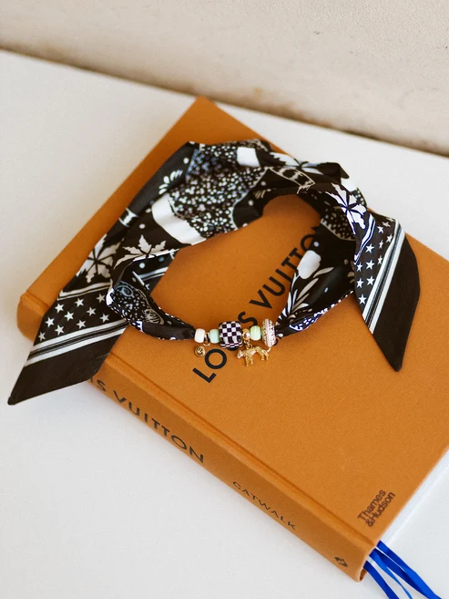DEIJQ.  Sjaalsieraad Coco Leopard - Zwart - Afbeelding 3