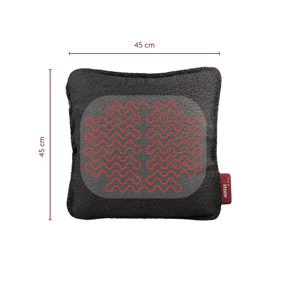 Stoov Kussen Ploov3 45x45   |   Woolly Dark Grey - Afbeelding 4