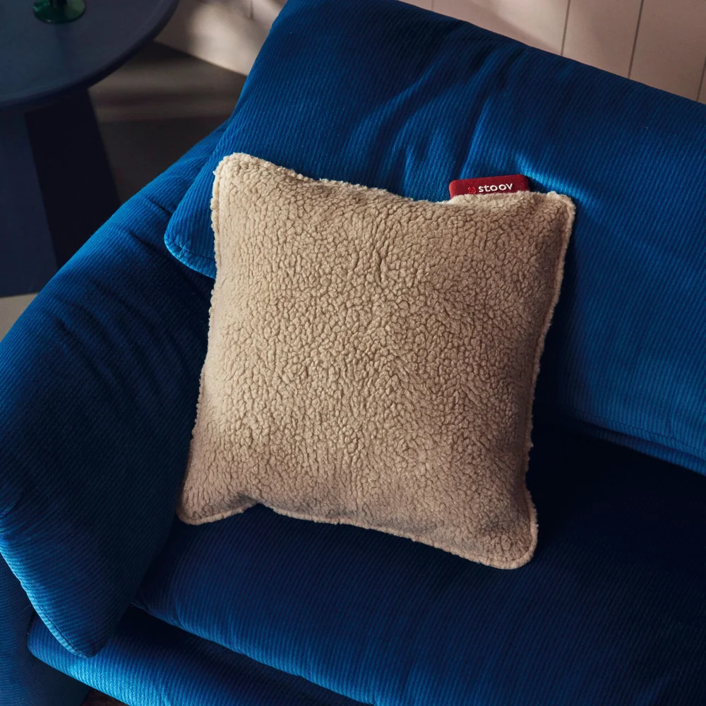 Stoov Kussen Ploov3 45x45   |   Woolly Beige - Afbeelding 1