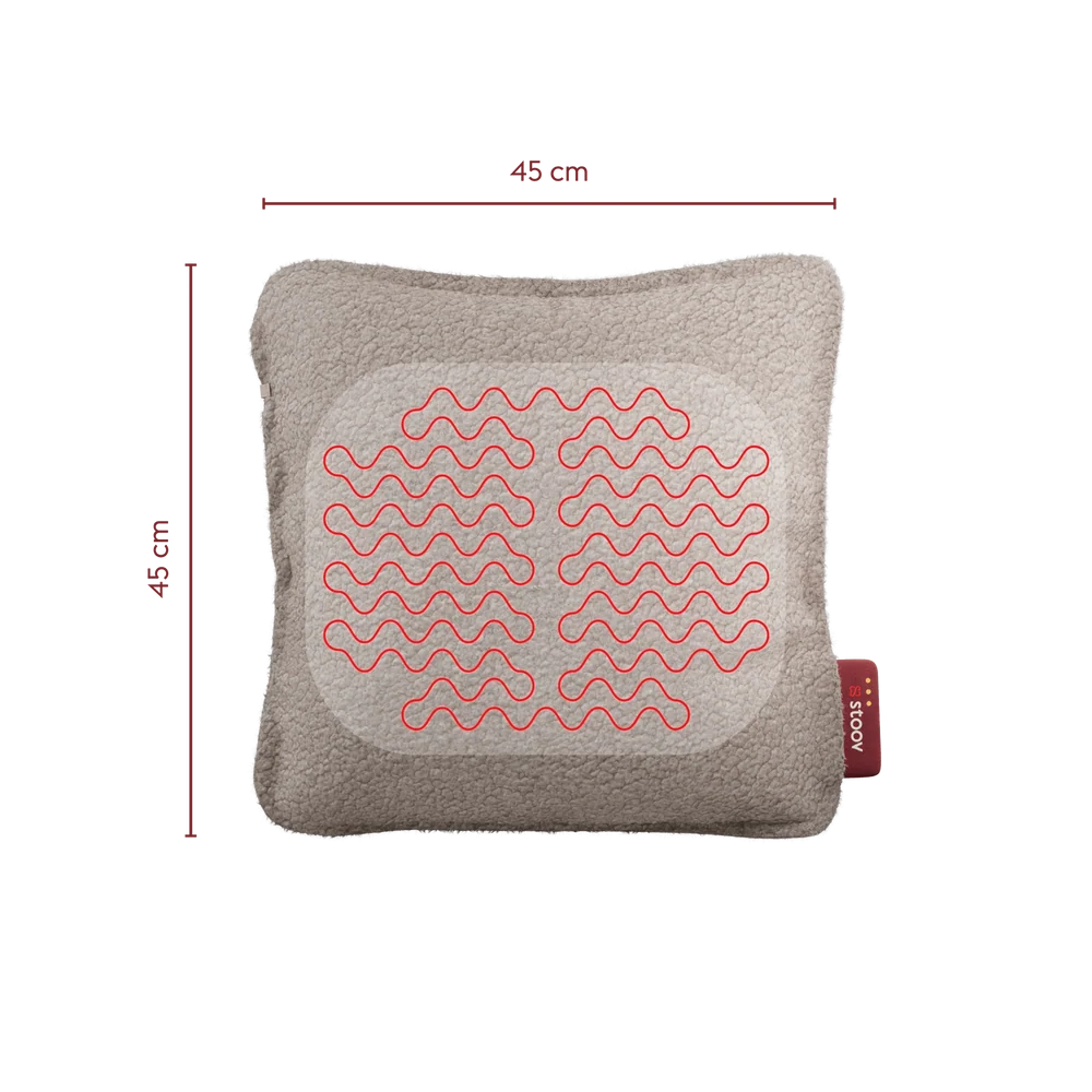 Stoov Kussen Ploov3 45x45   |   Woolly Beige - Afbeelding 5