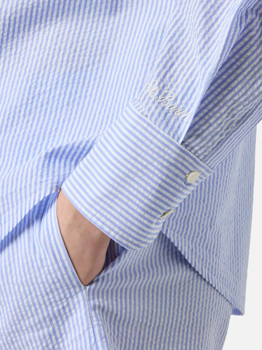 Saint Barth MC2 Cristal shirt Light blue - Afbeelding 4