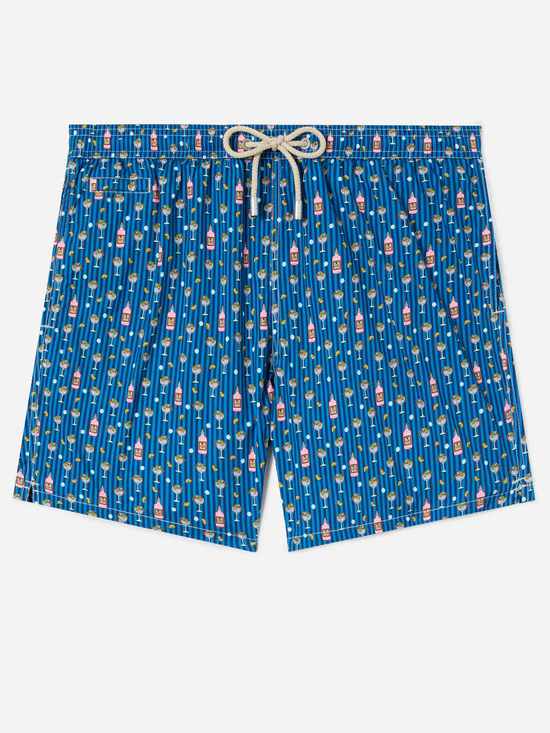 Saint Barth MC2 swim shorts stripes/cocktail print