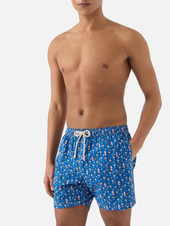 Saint Barth MC2 swim shorts stripes/cocktail print - Afbeelding 3