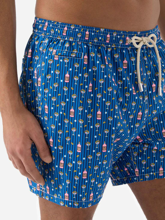 Saint Barth MC2 swim shorts stripes/cocktail print - Afbeelding 4