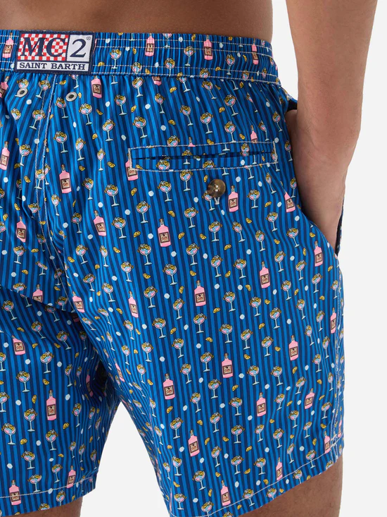 Saint Barth MC2 swim shorts stripes/cocktail print - Afbeelding 6