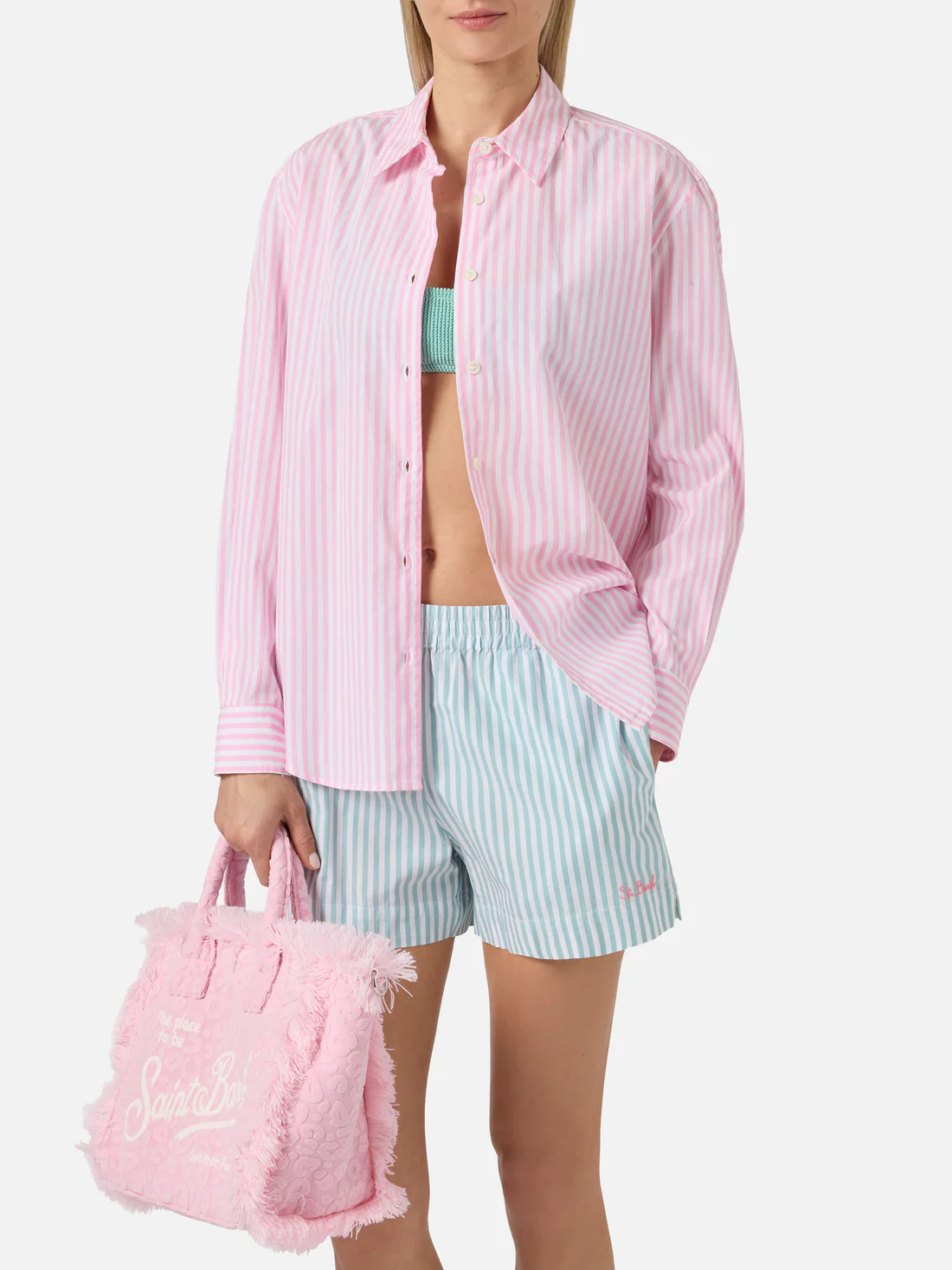 Saint Barth MC2 Meredith cotton shirt pink 