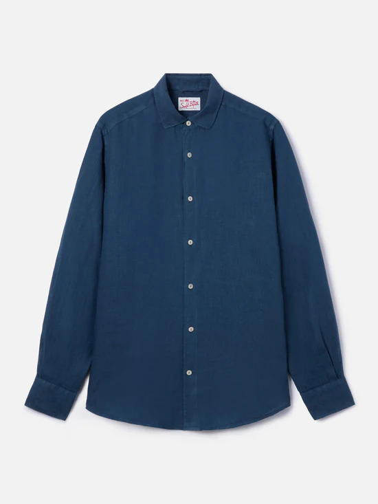 Saint Barth MC2 Linen shirt Pamplona  Navy blue - Afbeelding 4