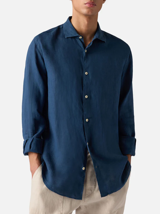 Saint Barth MC2 Linen shirt Pamplona  Navy blue