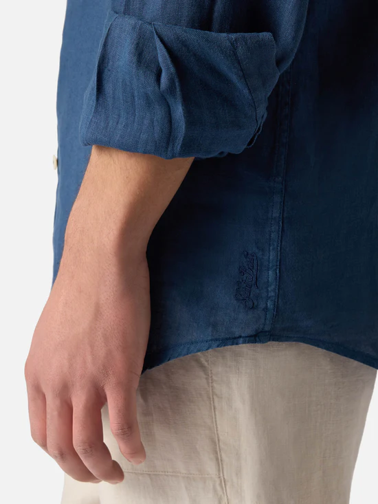 Saint Barth MC2 Linen shirt Pamplona  Navy blue - Afbeelding 3