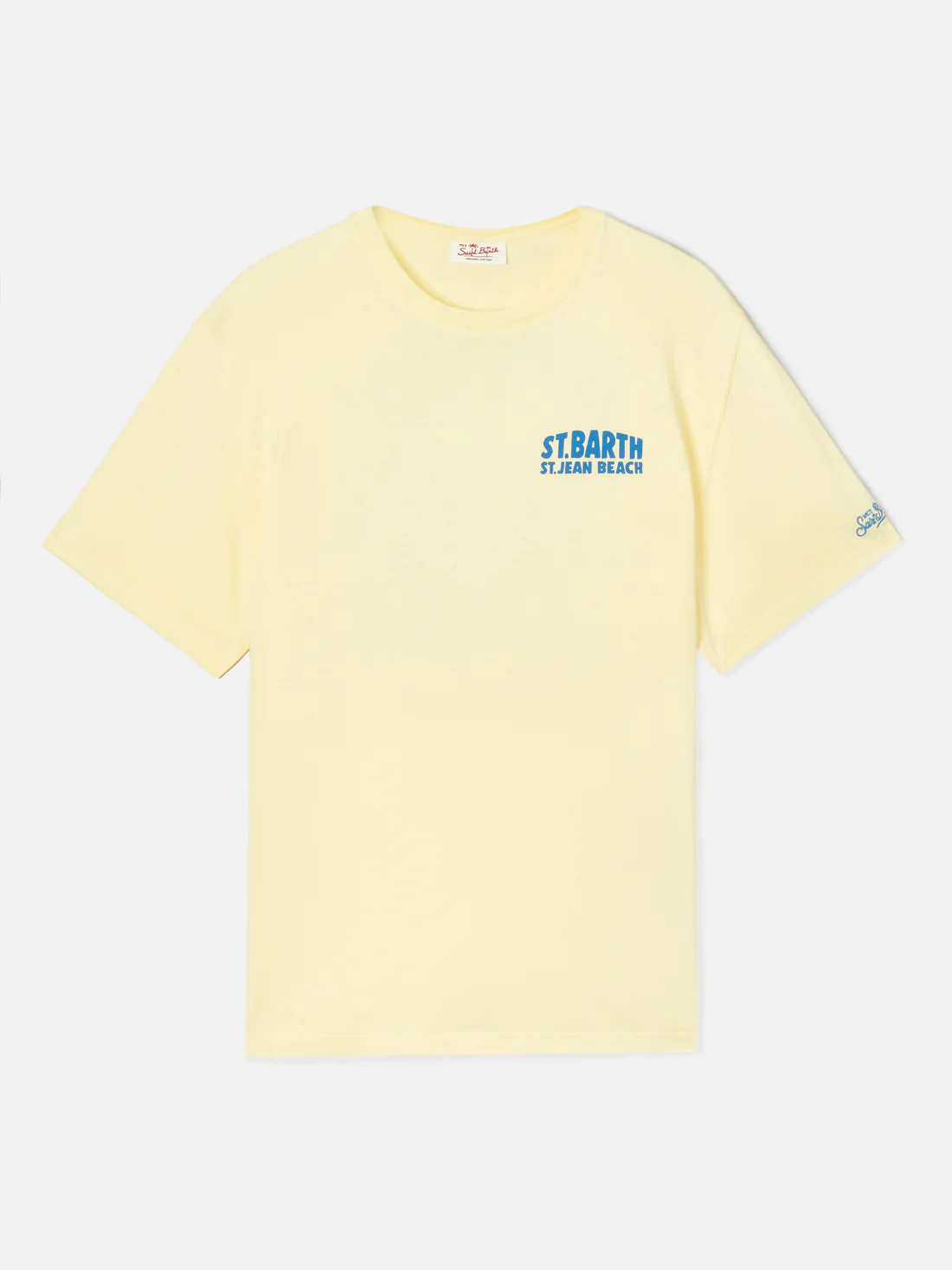 Saint Barth MC2 Yellow Portland t-shirt with St. Jean Beach illustration - Afbeelding 5