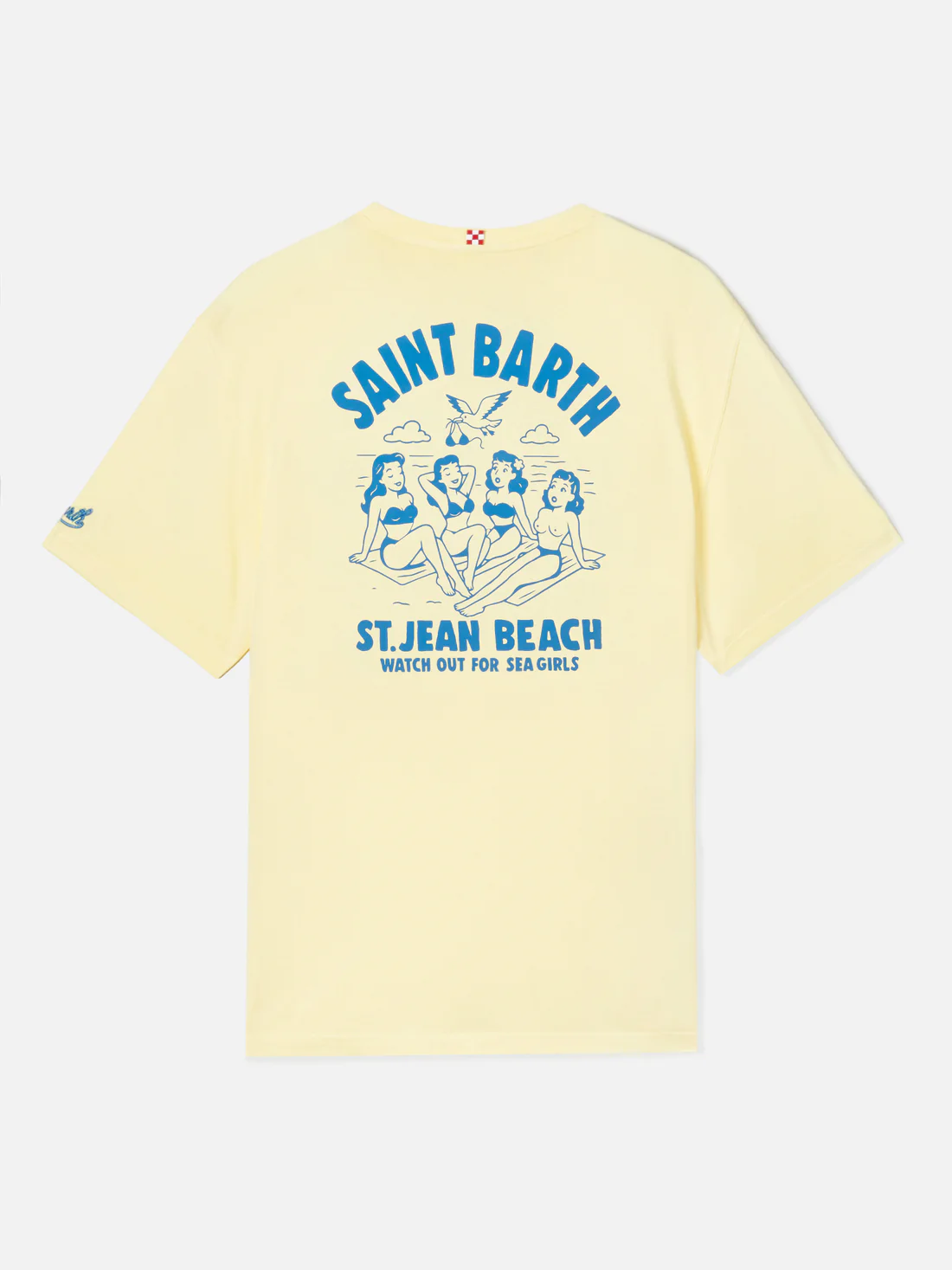 Saint Barth MC2 Yellow Portland t-shirt with St. Jean Beach illustration
