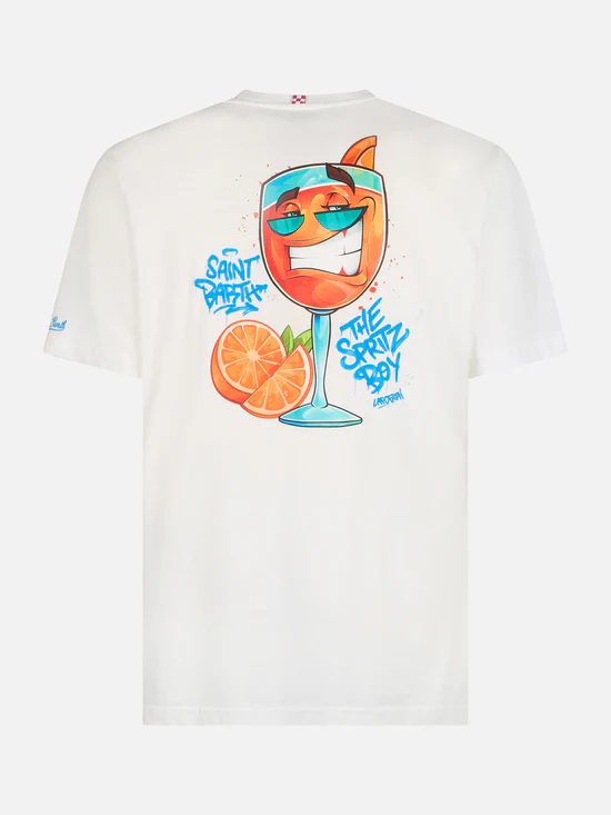 Saint Barth MC2  Man cotton t-shirt Spritz  - Afbeelding 5