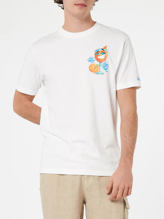 Saint Barth MC2  Man cotton t-shirt Spritz  - Afbeelding 3