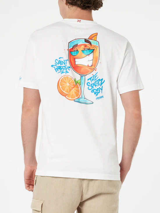 Saint Barth MC2  Man cotton t-shirt Spritz  - Afbeelding 2