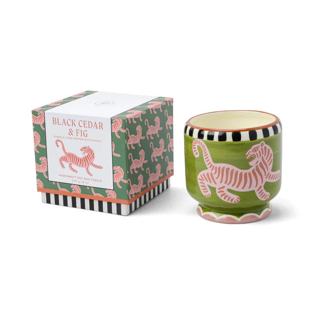 Paddywax ceramic kaars | Black cedar & Fig