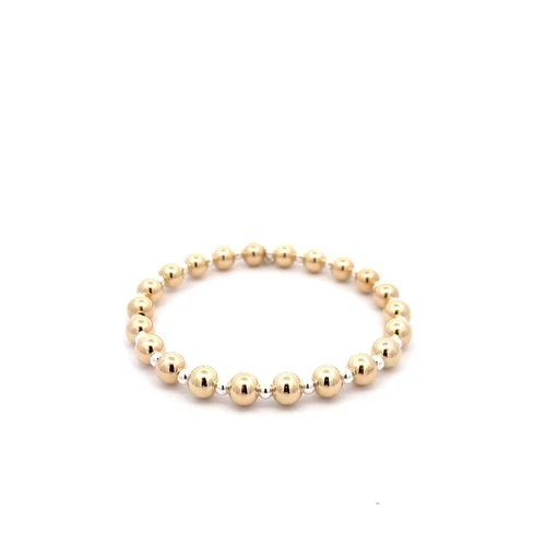 PScallme Basic mix 6mm/3mm gold coloured - silver