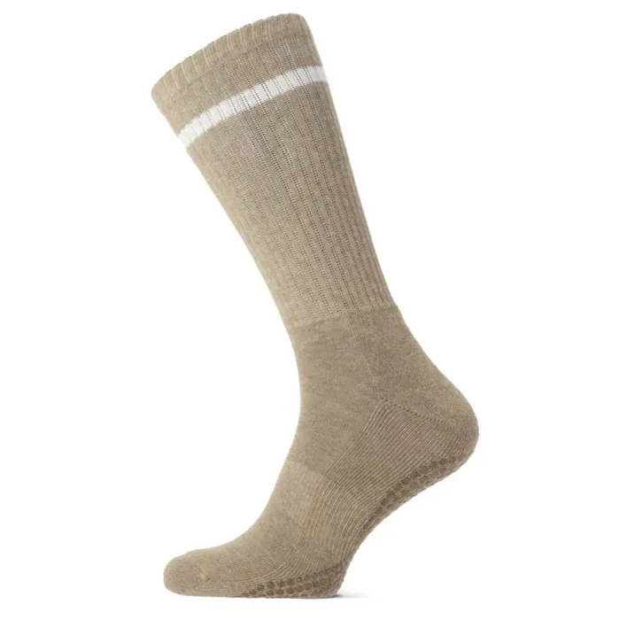 Basset dames sport 2-pack pilates sokken beige & wit - Afbeelding 2
