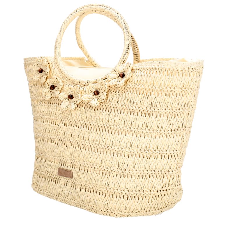 Beagles Tas Raffia Bloem - Afbeelding 3