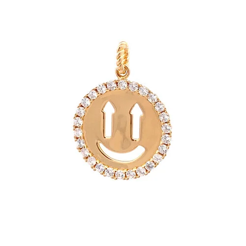 PScallme Charm - smiley arrow cc goldplated