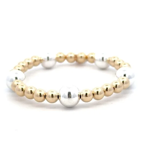 PScallme Dot 5 big 10mm mix gold coloured - silver