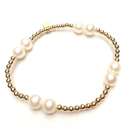 PScallme Four pearl gold coloured