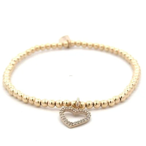PScallme Heart cc hang gold coloured