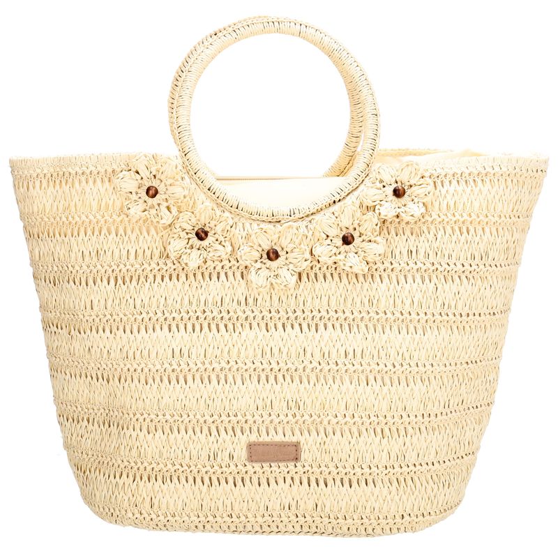 Beagles Tas Raffia Bloem - Afbeelding 2