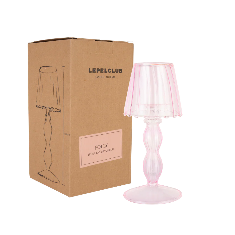 Lepelclub Polly Candle Lantern Pink Lepelclub - Afbeelding 3