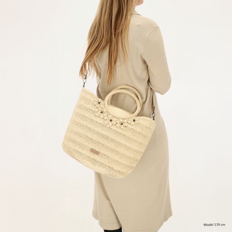 Beagles Tas Raffia Bloem - Afbeelding 6