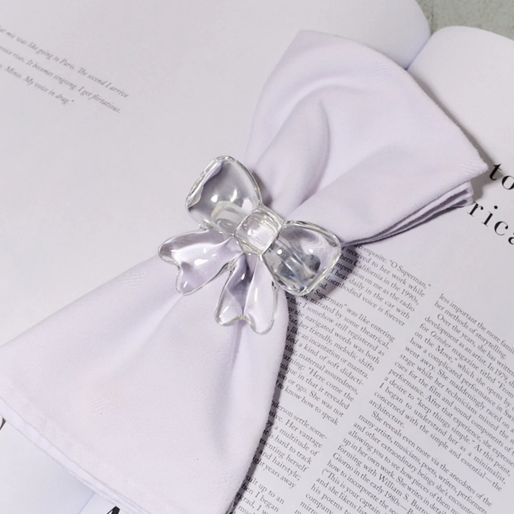 Lepelclub Bow Napkin Ring Set of Four - Afbeelding 2