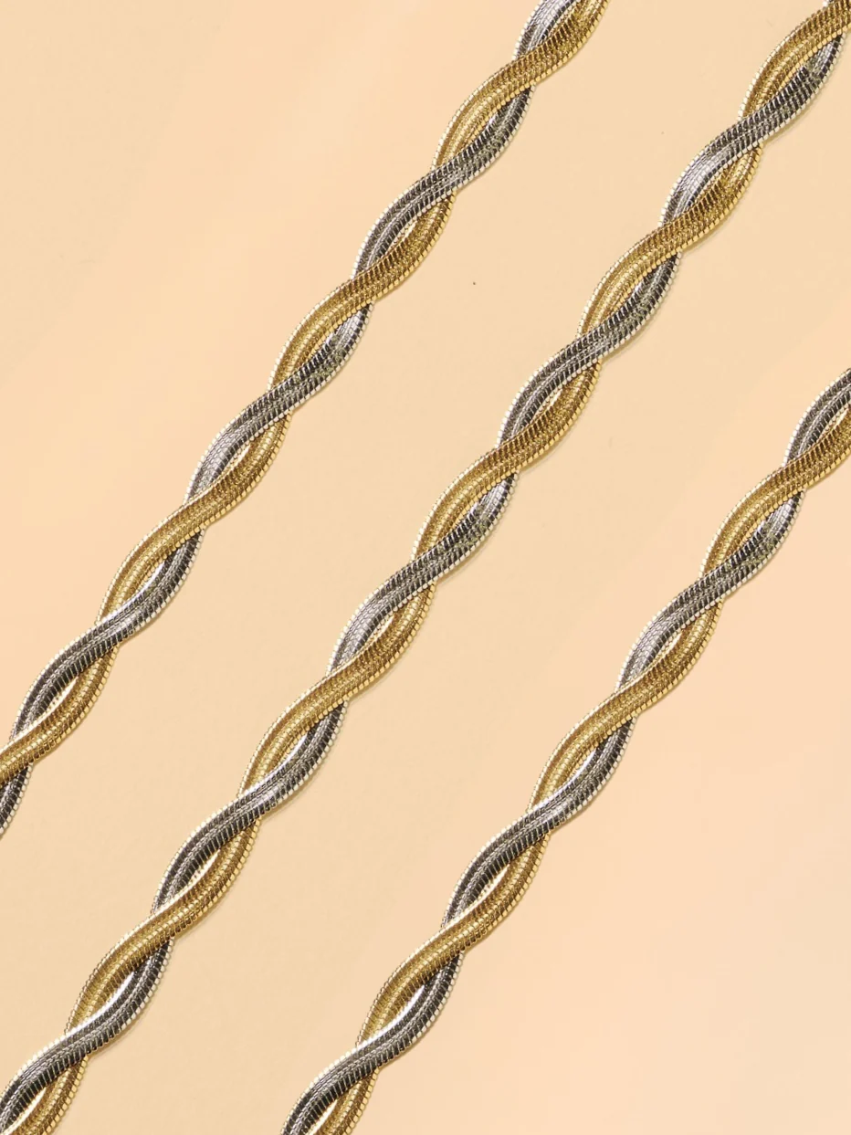 Sunny Cords Zonnebrillenkoord | Braided Jane Zilver Goud