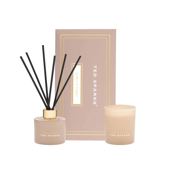 TED SPARKS - Candle & Diffuser Gift Set - Lychee & Ginger - Afbeelding 2