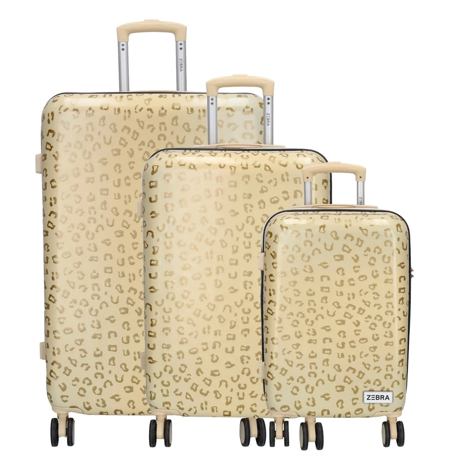 Zebra Koffer Panterprint Goud 