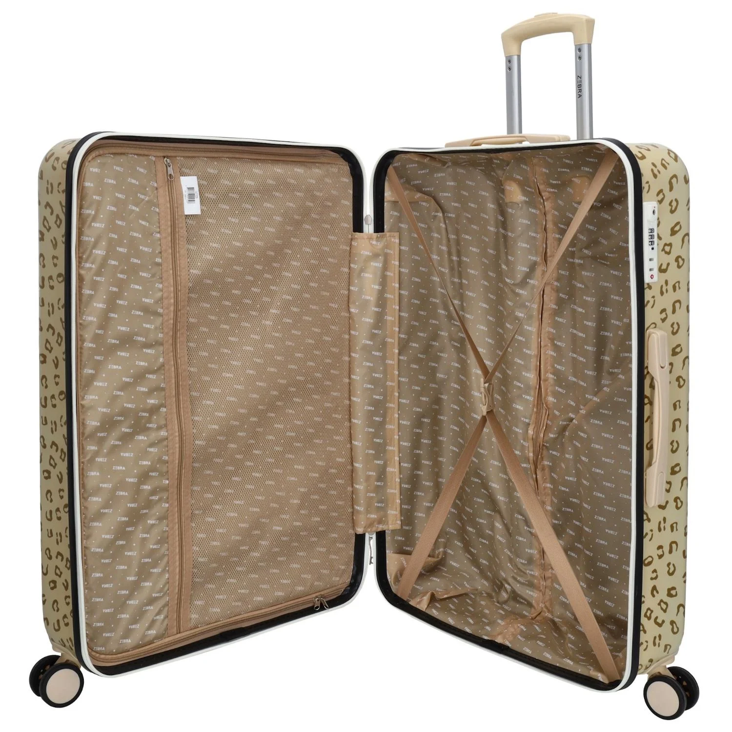 Zebra Koffer Panterprint Goud  - Afbeelding 2