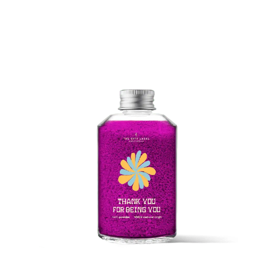 The gift label Bath Powder Lichtroze