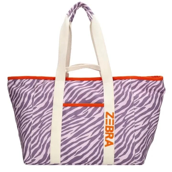 Strandtas Zebra Paars