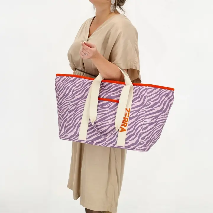 0119242_w00761262_2 Strandtas Zebra Paars