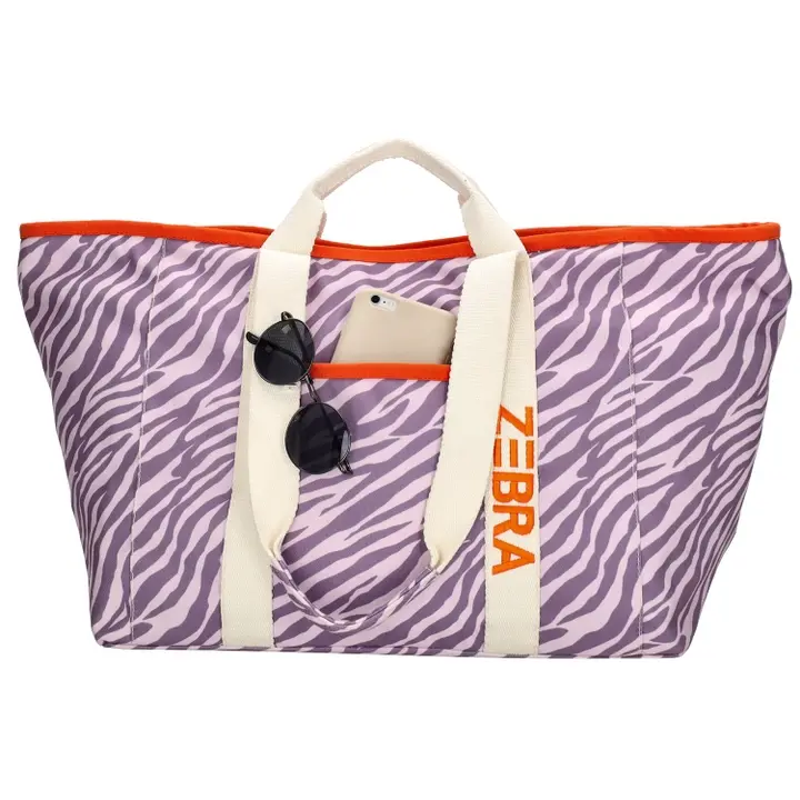 0119247_w00761262_7 Strandtas Zebra Paars