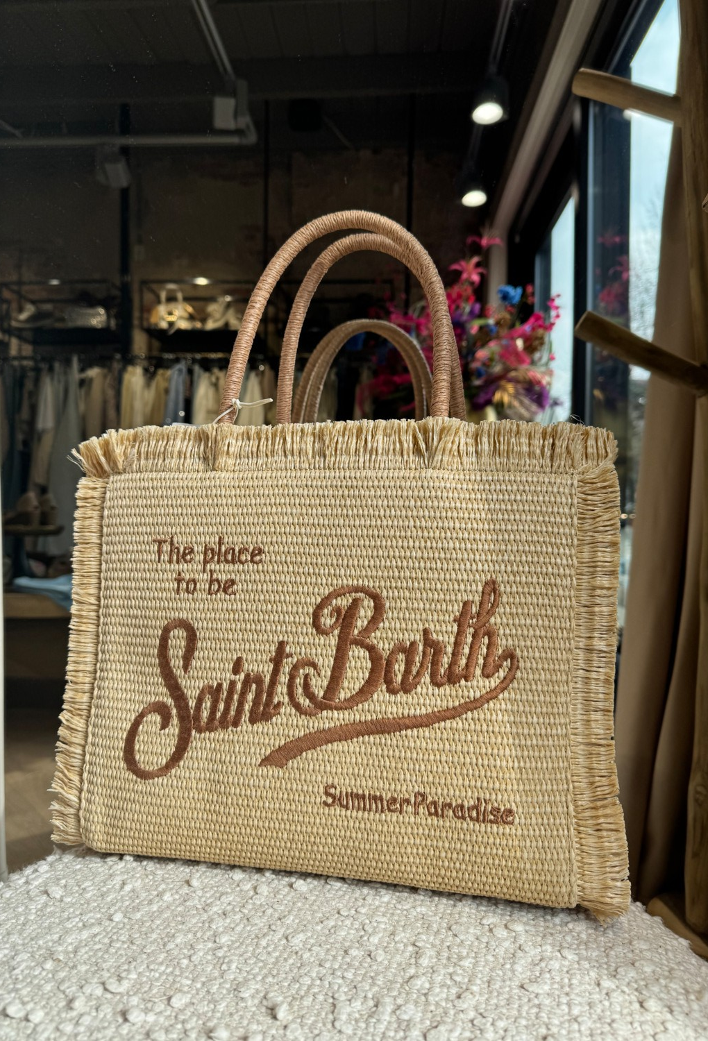 Saint Barth Strandtas Riet