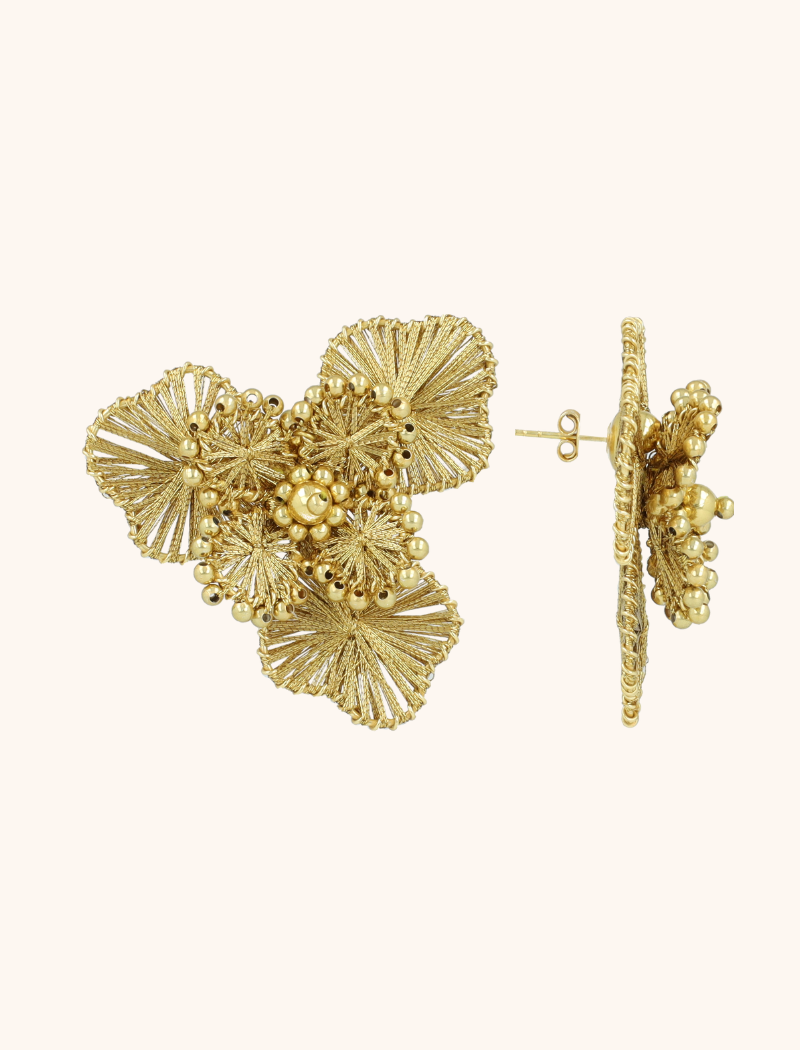 Lott Gioielli Gold Oorbellen Aster Flower L