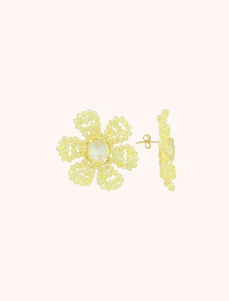 Lott Gioielli Lemon Oorbellen Madelief Blooming Flower