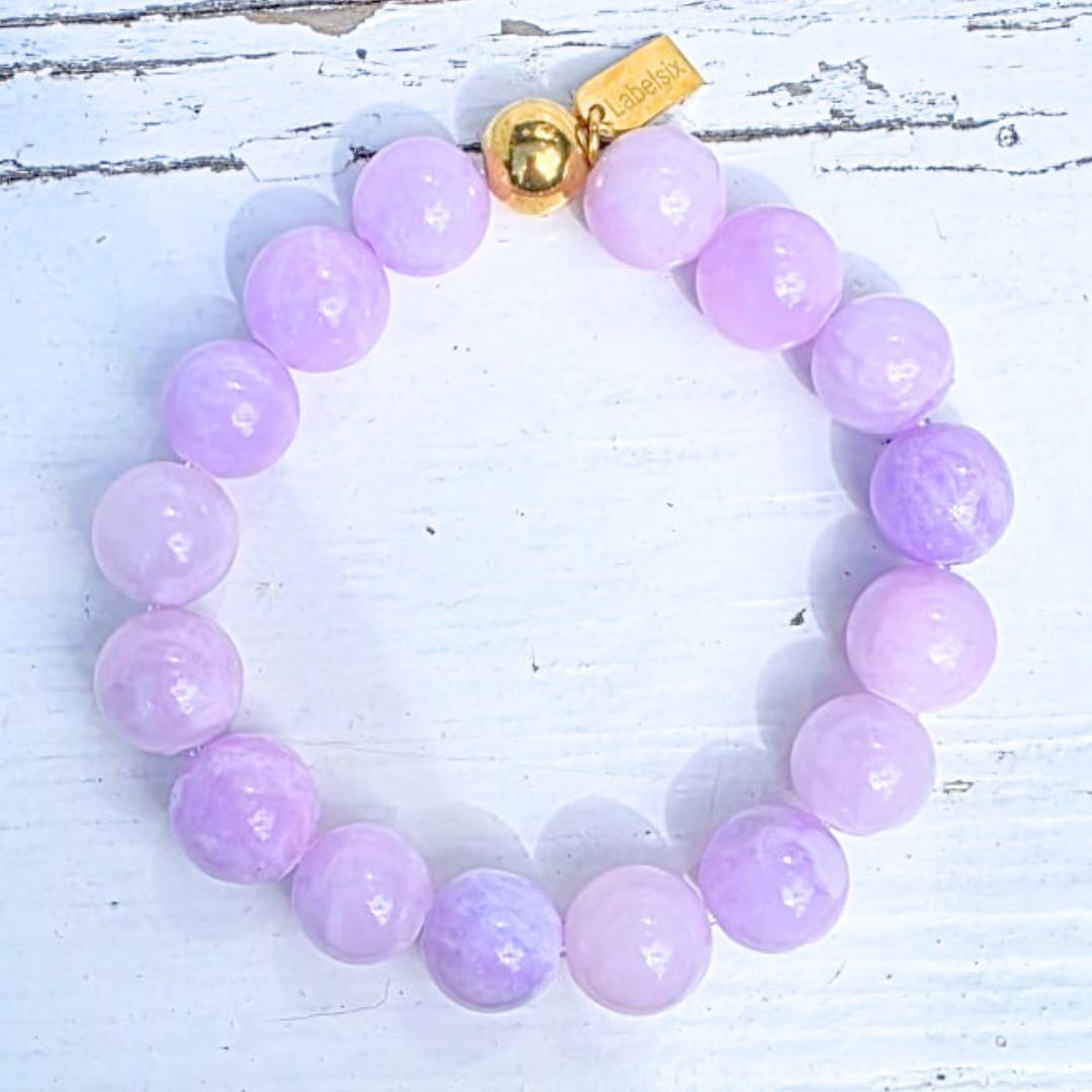 Kralenarmband-Label-Six-12mm-lila-1 Label Six Kralenarmband 12mm lila