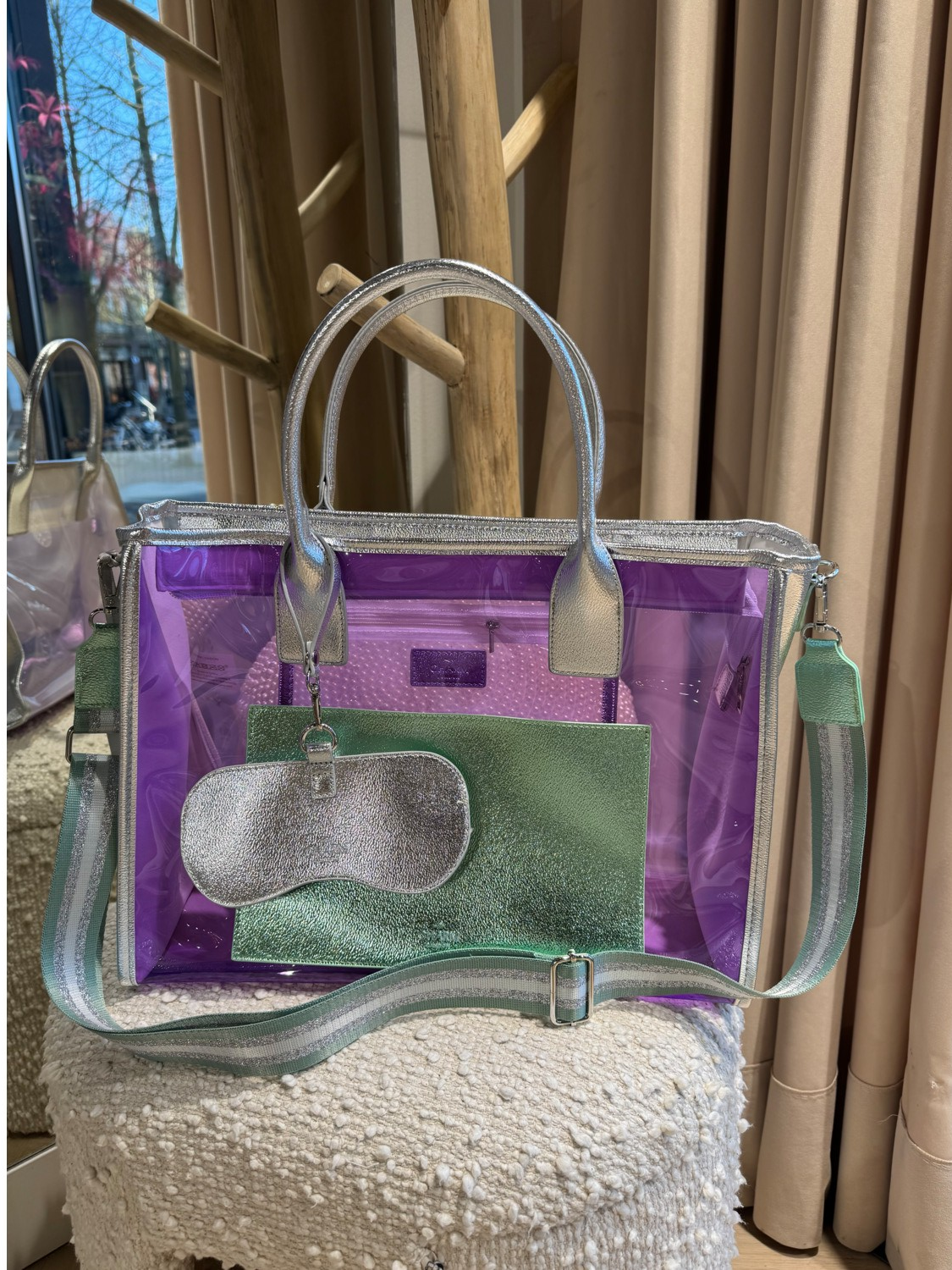 Charm london see through shopper bag