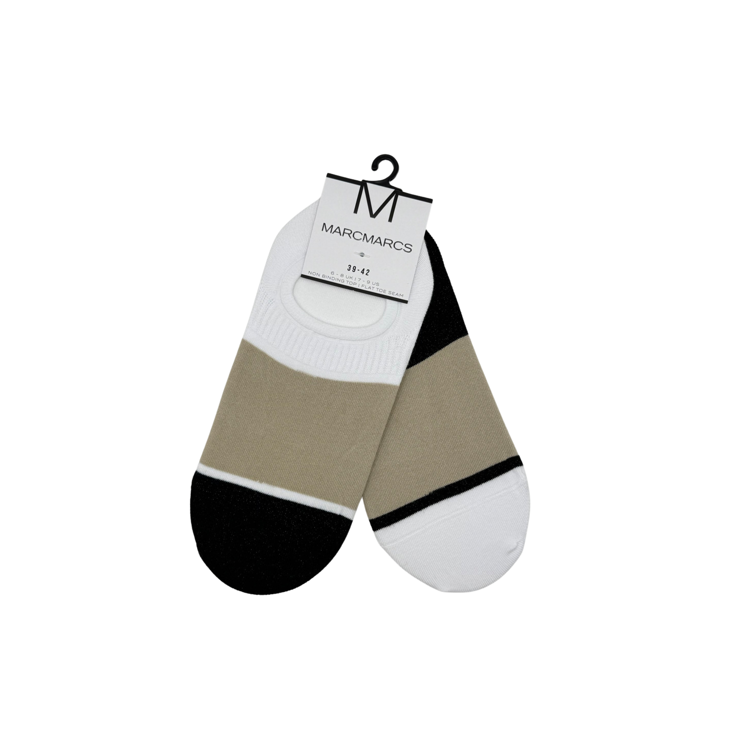 MarcMarcs sneakersokken wit/zwart/beige