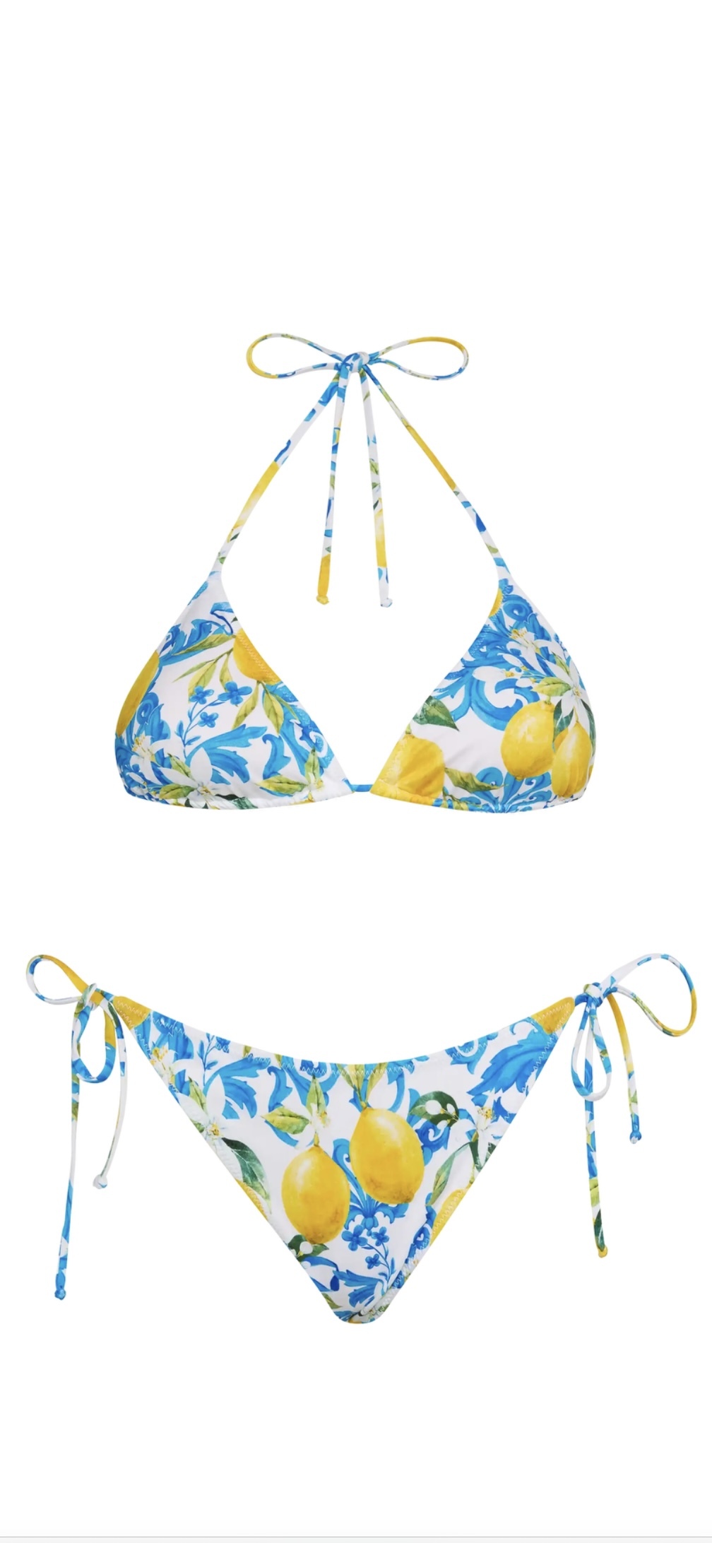 Saint Barth Triangle bikini Leah Virgo with Lemon print