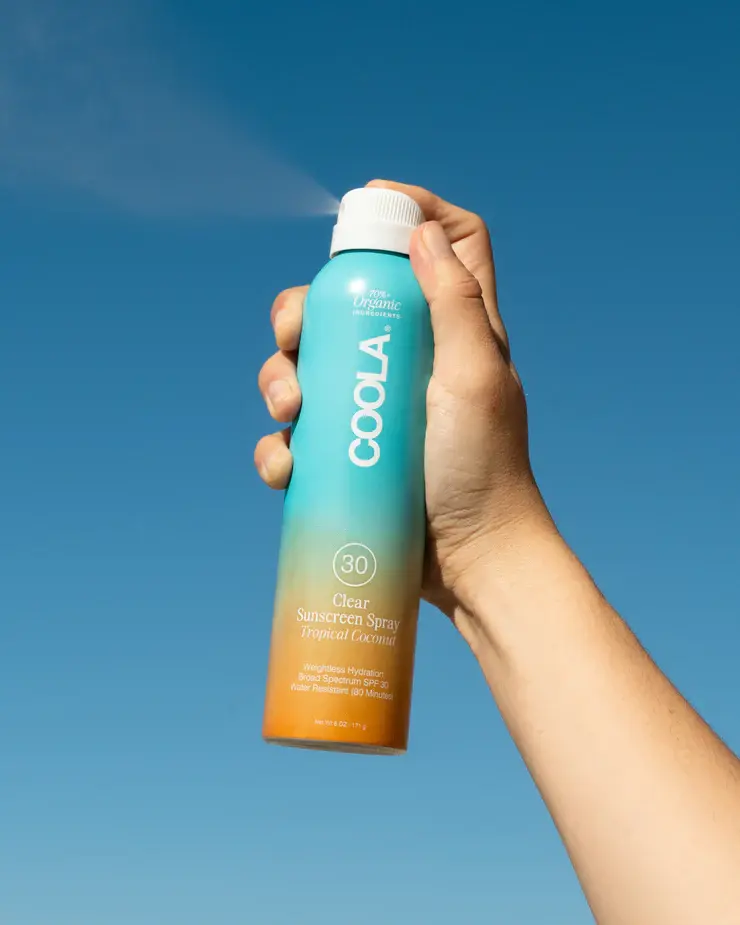 Coola Clear Sunscreen Spray SPF30 Tropcial Coconut