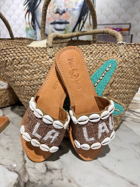 La_lau_bronze Slippers