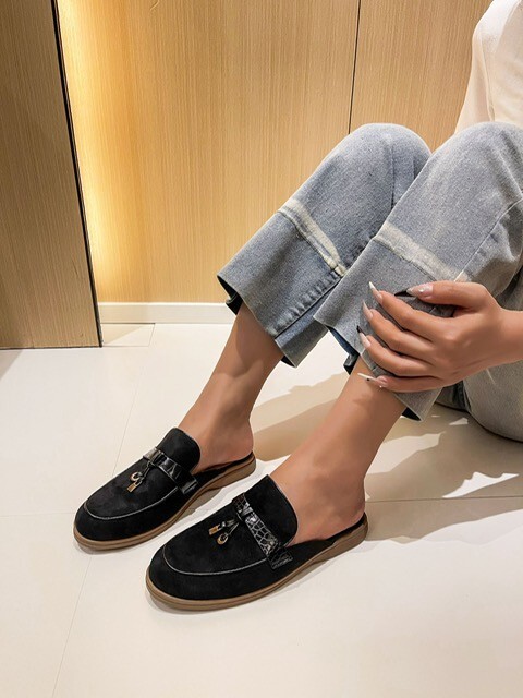 Loafers leren detail Croco