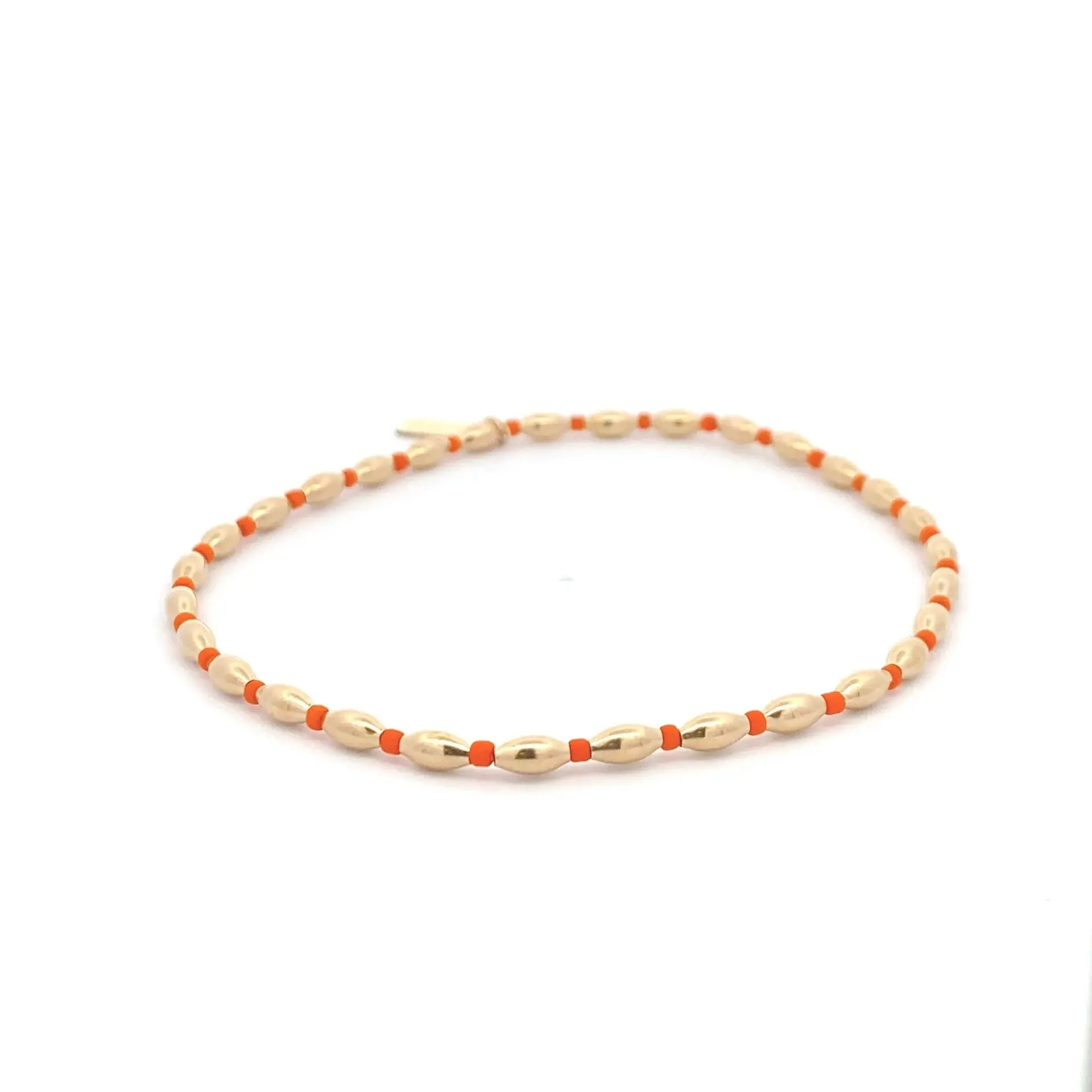 PScallme Anklet oval small orange gold coloured
