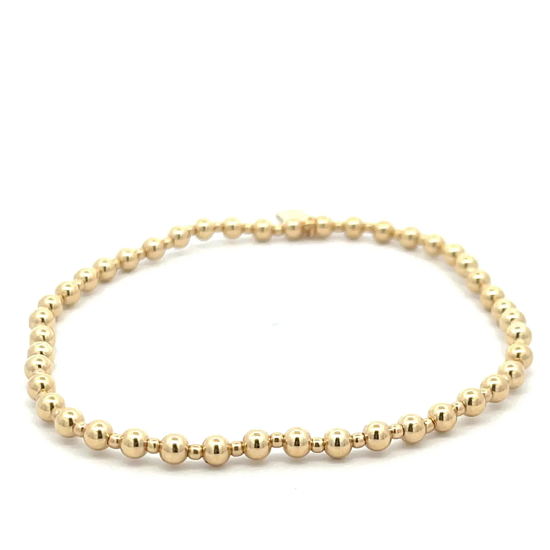 PScallme Anklet basic mix 4mm / 2mm gold coloured